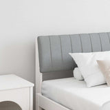Upholstered Headboard Light Grey 200 cm Solid Pine Wood 879213