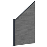 Fence Set 1830 x 186 cm WPC and Aluminium Grey 3429411