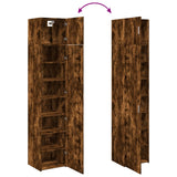 Slim Storage Cabinet Smoked Oak 45x42.5x225 cm Engineered Wood 3281291