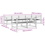 Outdoor Sofa Set 7 pcs Natural Solid Acacia Wood 3367732
