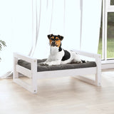 Dog Bed White 55.5x45.5x28 cm Solid Pine Wood 821468