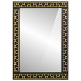 Bathroom Mirror Black Solid mango wood, Glass Medium 358351