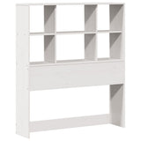 Bookcase Bed without Mattress White 90x190 cm Single Solid Wood Pine 3322744