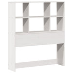 ZNTS Bookcase Bed without Mattress White 75x190 cm Small Single Solid Wood Pine 3321884