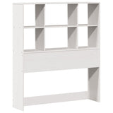 ZNTS Bookcase Bed without Mattress White 75x190 cm Small Single Solid Wood Pine 3321884