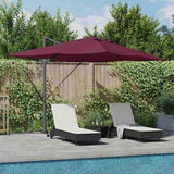 Umbrella with LED Strip Lights Bordeaux Red 352 x 251 x 265 cm 42003333