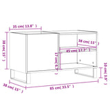 Record Cabinet Concrete Grey 85x38x48 cm Engineered Wood 831712