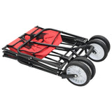 ZNTS Folding Hand Trolley Steel Red 143778