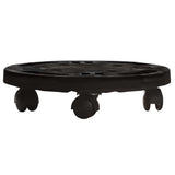 Plant Trolleys with Wheels 5 pcs Diameter 30 cm Black 170 kg 3143917