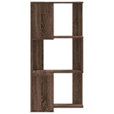 Corner Bookcase 3-Tier Brown Oak 50x50x102 cm Engineered Wood 852597