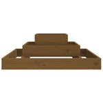 ZNTS Planter Honey Brown 80x80x27 cm Solid Wood Pine 823867