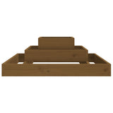 ZNTS Planter Honey Brown 80x80x27 cm Solid Wood Pine 823867