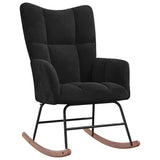 Rocking Chair Black 78 x 61 x 98 cm Velvet 42022452
