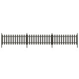 Picket Fence with Posts 3 pcs WPC 614x80 cm 318090