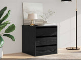 Drawer Cabinet Black Oak 41 x 40 x 58 cm Engineered Wood 8003739