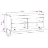 LED TV Cabinet Concrete Grey Engineered Wood 897438