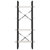4-Tier Book Cabinet White 60x30x140 cm Solid Pine Wood 806443
