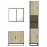 3 Piece Bathroom Furniture Set Sonoma Oak Engineered Wood 3301066