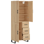 Highboard Sonoma Oak 69.5x34x180 cm Engineered Wood 3196038
