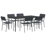 Dining Set 7 pcs Anthracite Steel 3422863