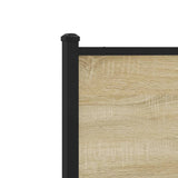 Metal Bed Frame without Mattress Sonoma Oak 193x203 cm 3301366