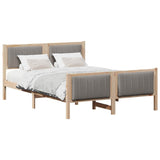 Bed frame Brown and taupe 140 x 200 cm Solid pine wood 3394321