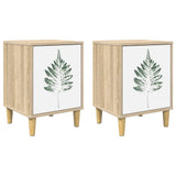 Bedside Cabinet HANAU 2 pcs Sonoma Oak 36 x 33 x 50 cm 8007222