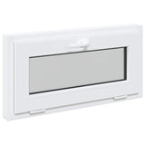 Basement Window RISOR 80 x 40 cm PVC and Glass White 42047264