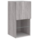 6 Piece TV Wall Units with LED Grey Sonoma Engineered Wood 3216620