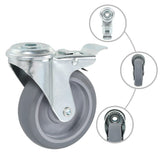 12 pcs Bolt Hole Swivel Casters 100 mm 277892