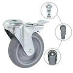 ZNTS 24 pcs Bolt Hole Swivel Casters 100 mm 277869