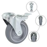 16 pcs Bolt Hole Swivel Casters 100 mm 277893