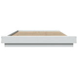 Bed Frame with LED Lights without Mattress White 120x190cm 3281140