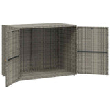 Garden Storage Cabinet Grey 100x55.5x80 cm Poly Rattan 319869