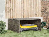 Robot Mower Garage Grey 86x90x52/57 cm Poly Rattan 365406