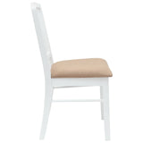 Dining Chairs 2 pcs White 50 x 52.5 x 91 cm Solid Rubber Wood 42020454