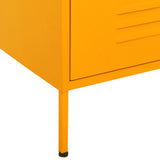 Chest of Drawers Mustard Yellow 80x35x101.5 cm Steel 336200