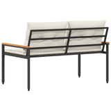 Outdoor Bench 2 -Seater 116 x 67.5 x 72 cm Poly Rattan 42025365