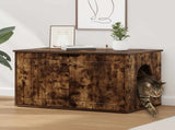 Cat House Smoked Oak 85 x 55 x 50.5 cm Engineered Wood 8000721