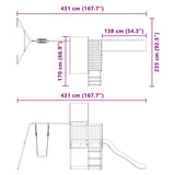 Outdoor Playset Impregnated Wood Pine 3279207