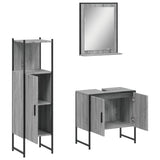 3 Piece Bathroom Cabinet Set Grey Sonoma Engineered Wood 3214347