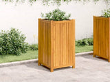 Garden Planter with Liner 42x42x100 cm Solid Wood Acacia 366438