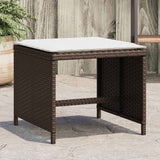 Garden Stools with Cushions 4 pcs Brown 41x41x36 cm Poly Rattan 365044