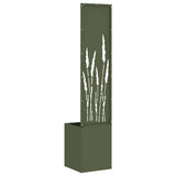 Garden Privacy Screen Olive green 32 x 150 cm Cold-rolled steel 876395