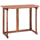 Table And Bench Set Brown Solid acacia wood Medium Foldable 44038