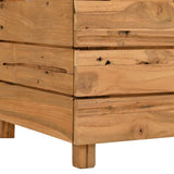 Raised Bed 100x40x38 cm Recycled Teak Wood and Steel 47422