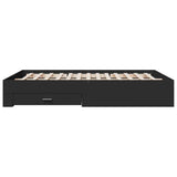 Bed Frame with Drawers without Mattress Black 160x200 cm 3280371