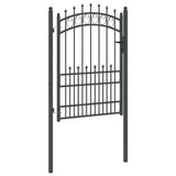 Fence Gate with Spikes EMMEN 170 x 100 cm Powder-coated steel 42009005