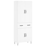 Highboard White 69.5x34x180 cm Engineered Wood 3198177