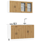 ZNTS 4 Piece Kitchen Cabinet Set Kalmar Artisan Oak Engineered Wood 3314880